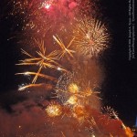Fireworks over Médano Beach and Cabo San Lucas Lucas harbor, New Year’s morning 2014.